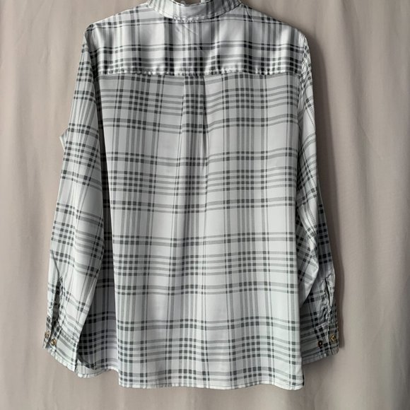 Jones New York Plaid Blouse - Picture 2 of 10